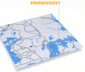 3d view of Phumĭ Bœ̆ng Rey