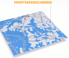 3d view of Phumĭ Trâpeăng Châmbák