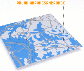 3d view of Phumĭ Kâmpóng Sâmraông (2)