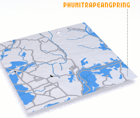 3d view of Phumĭ Trâpeăng Pring