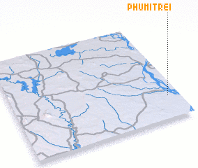 3d view of Phumĭ Trei