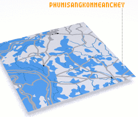 3d view of Phumĭ Sângkôm Méanchey