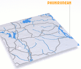 3d view of Phumĭ Rônéam