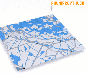 3d view of Phumĭ Prey Thlôk