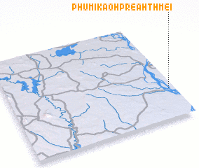 3d view of Phumĭ Kaôh Preăh Thmei