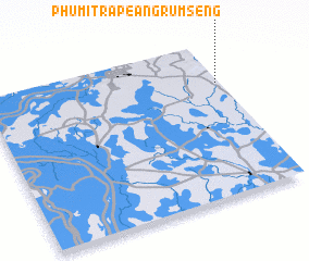 3d view of Phumĭ Trâpeăng Rumsêng