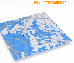 3d view of Phumĭ Prey Sâmphôr