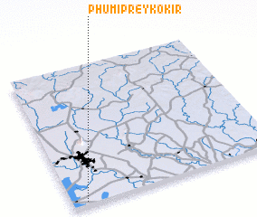 3d view of Phumĭ Prey Kôkir