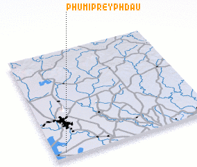 3d view of Phumĭ Prey Phdau