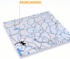 3d view of Phumĭ Chăn Mul