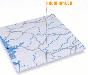 3d view of Phumĭ Kâmlêk