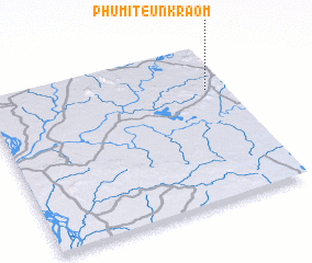 3d view of Phumĭ Teun Kraôm