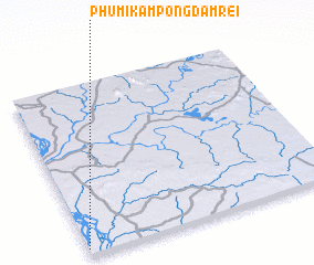 3d view of Phumĭ Kâmpóng Dâmrei