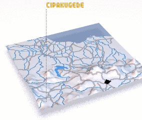 3d view of Cipaku-gede