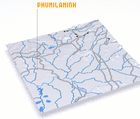 3d view of Phumĭ Lamĭnh