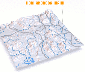 3d view of Kon Hămong Dak Wâk (1)