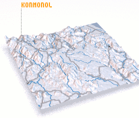 3d view of Kon Mơnol