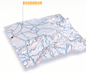 3d view of Buôn Mrưm