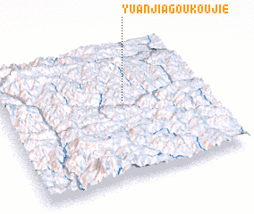 3d view of Yuanjiagoukoujie