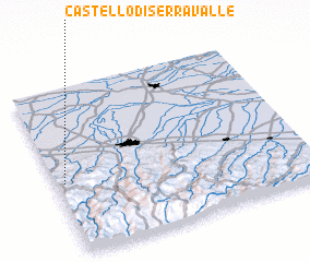 3d view of Castello di Serravalle