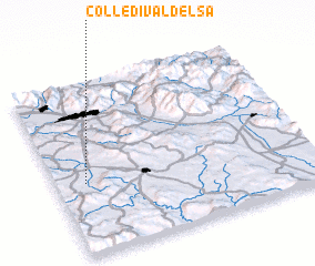 3d view of Colle di Val dʼElsa