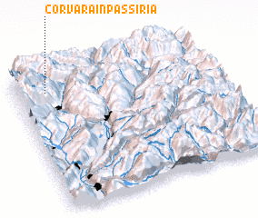 3d view of Corvara in Passiria