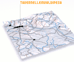 3d view of Tavernelle in Val di Pesa