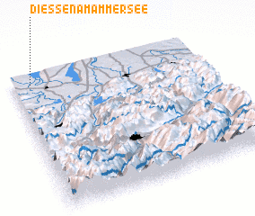 3d view of Dießen am Ammersee