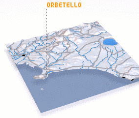 3d view of Orbetello