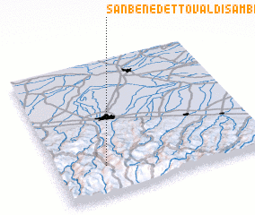 3d view of San Benedetto Val di Sambro