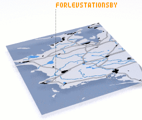3d view of Forlev Stationsby
