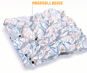 3d view of Magrè allʼ Adige