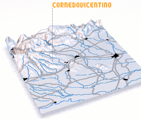 3d view of Cornedo Vicentino