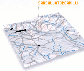 3d view of San Salvatore a Pilli