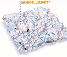 3d view of Malga dellʼAlpetta