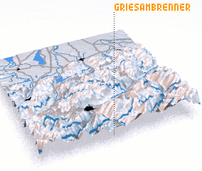 3d view of Gries am Brenner