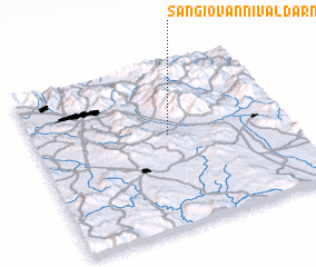 3d view of San Giovanni Valdarno