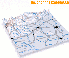 3d view of Malga Granezza di Gallia
