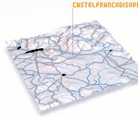 3d view of Castelfranco di Sopra