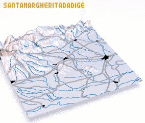 3d view of Santa Margherita dʼAdige