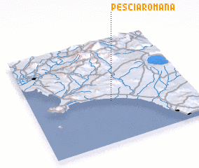 3d view of Pescia Romana