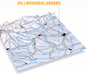 3d view of Villanova del Ghebbo