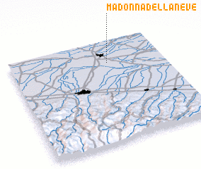 3d view of Madonna della Neve