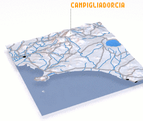 3d view of Campiglia dʼOrcia