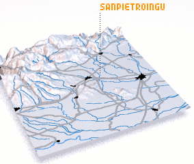 3d view of San Pietro in Gù