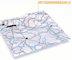 3d view of Ortignano Raggiolo