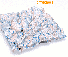 3d view of Monte Croce