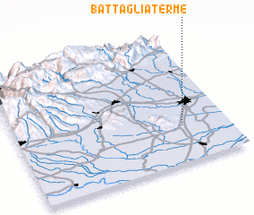 3d view of Battaglia Terme