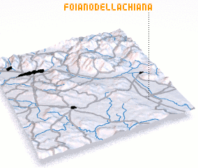 3d view of Foiano della Chiana