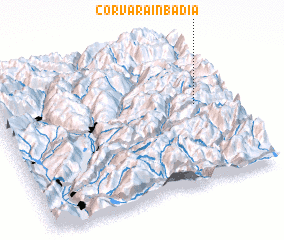 3d view of Corvara in Badia